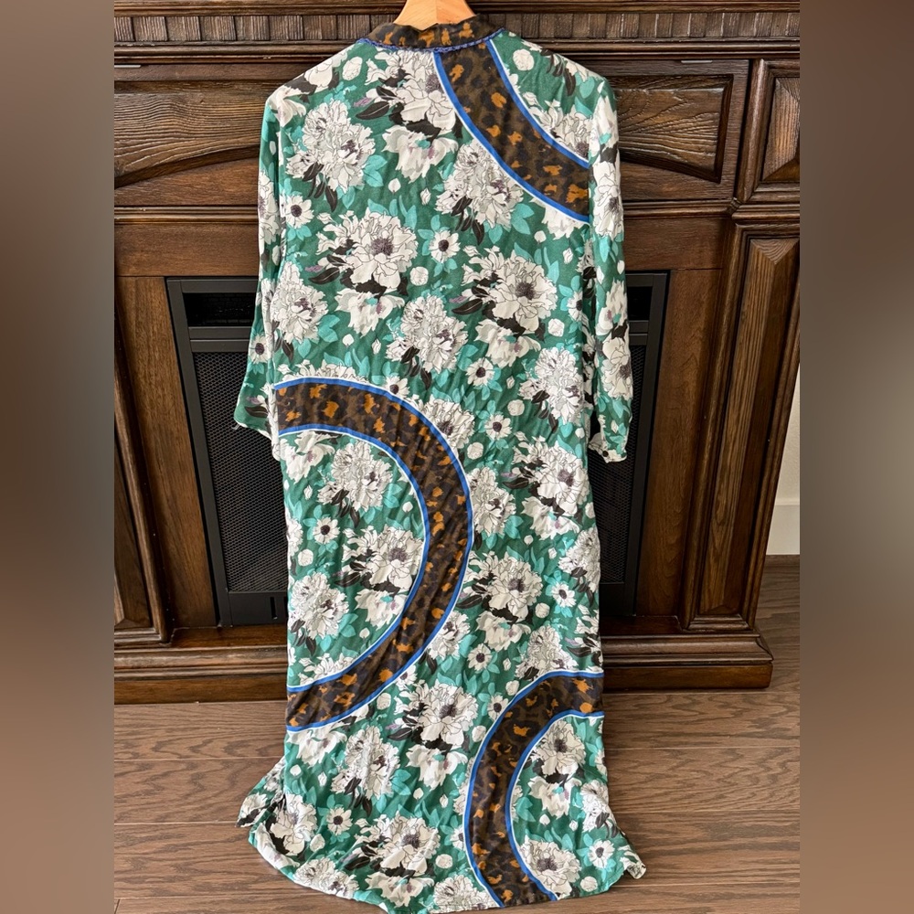 Anthropologie bl^nk London Floral & Leopard Print Duster - Picture 2 of 3